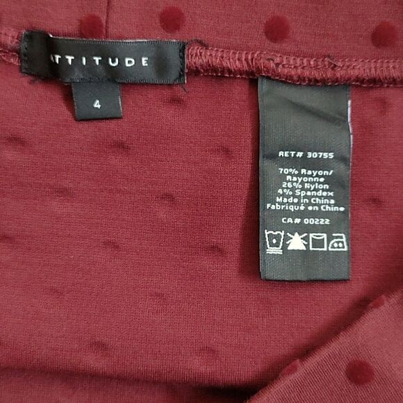 Women's Attitude Textured Polka Dot Size 4 Skirt - Picture 5 of 6